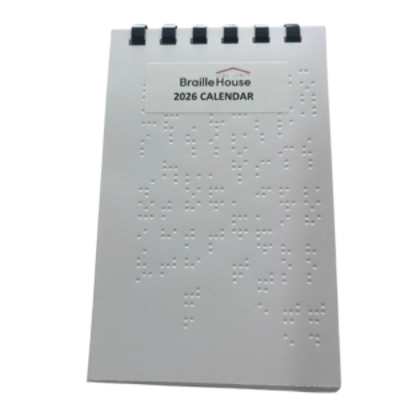 Photograph of a spiral bound calendar