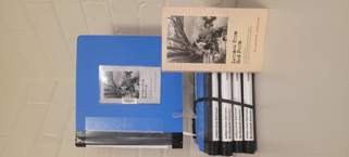 A display of all five volumes of the braille version of Letters from Red Farm by Elizabeth Emerson in the Braille House Library