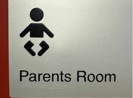 Photograph of braille embossing on signage